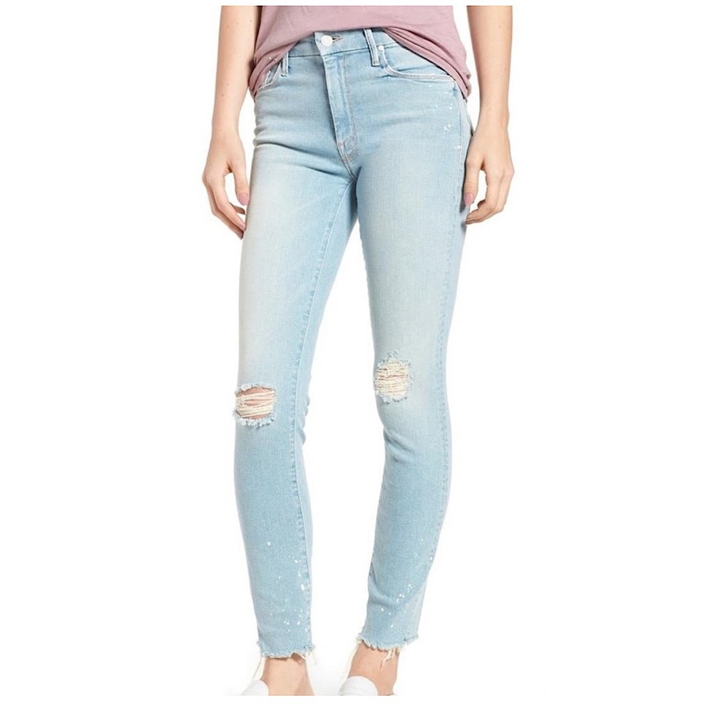 MOTHER The Looker Sacred Slit Ankle Nice Shot Wash Skinny Jeans Size 25